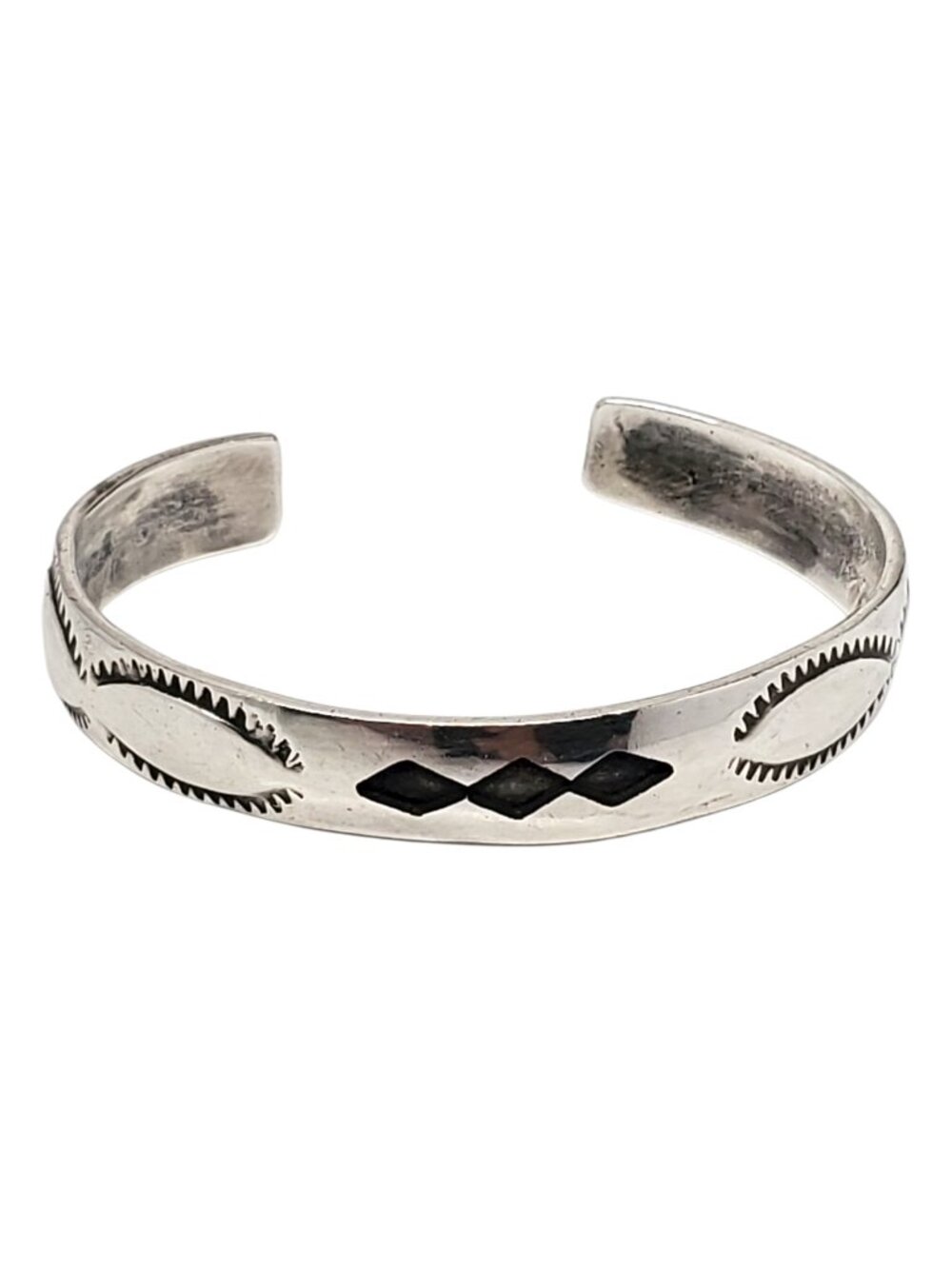 Sterling Silver Southwestern Engraved Cuff Bracelet #24628